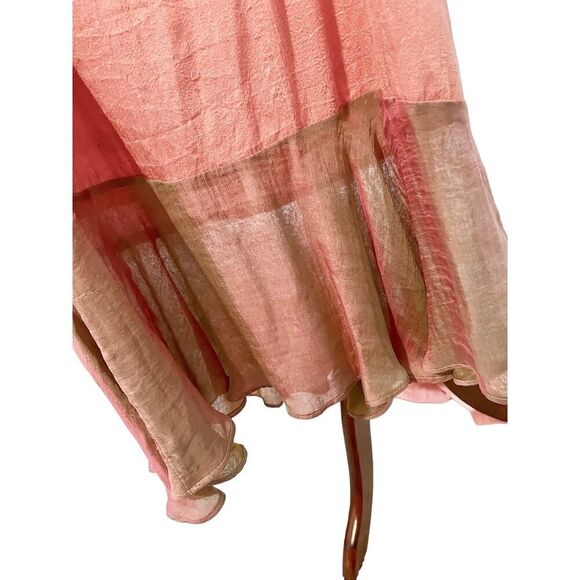 CoVelo Clothing NWT Sleeveless Diamond A-Line Maxi Dress Salmon Medium Formal - Picture 8 of 11